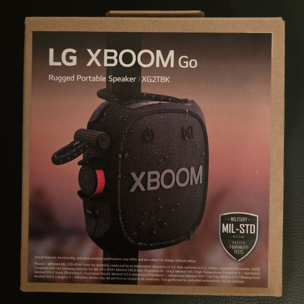 NIB LG XBOOM Go Rugged Portable Speaker - Black